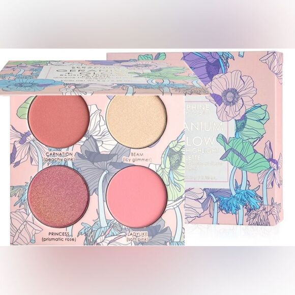 Seraphine botanicals geranium  glow lush/highlight pallette New - Picture 1 of 6
